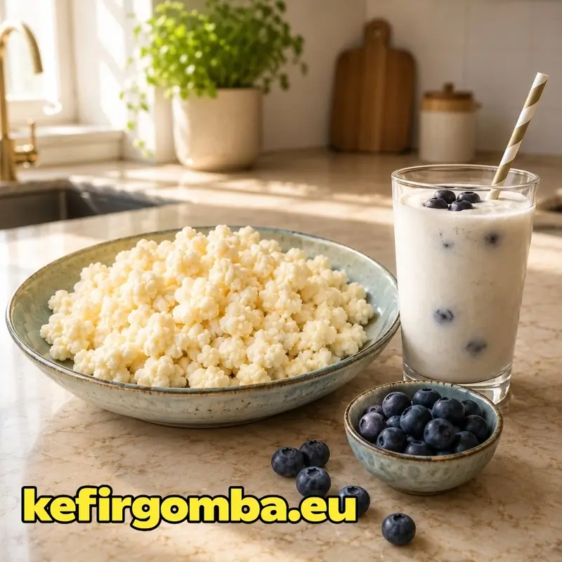Kefírgomba szemek közelről – élő tibeti kefírgomba kultúra