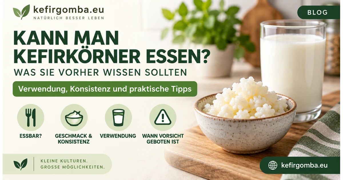 Kann man tibetische Kefirkörner essen?
