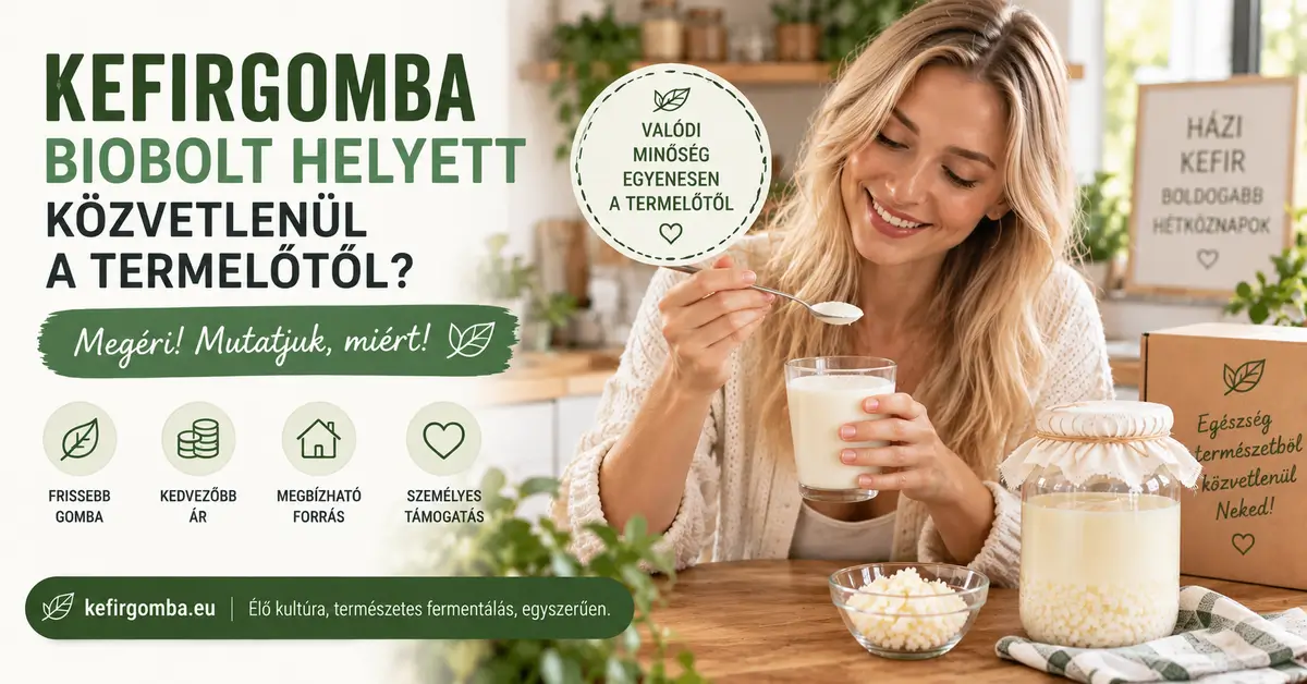 Kefírgomba biobolt helyett közvetlenül a termelőtől – megéri?