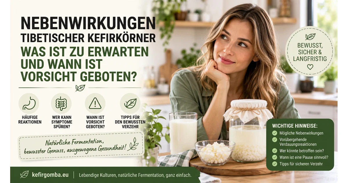 Nebenwirkungen von tibetischen Milchkefirkörnern – Was Sie erwarten können und wann Sie vorsichtig sein sollten