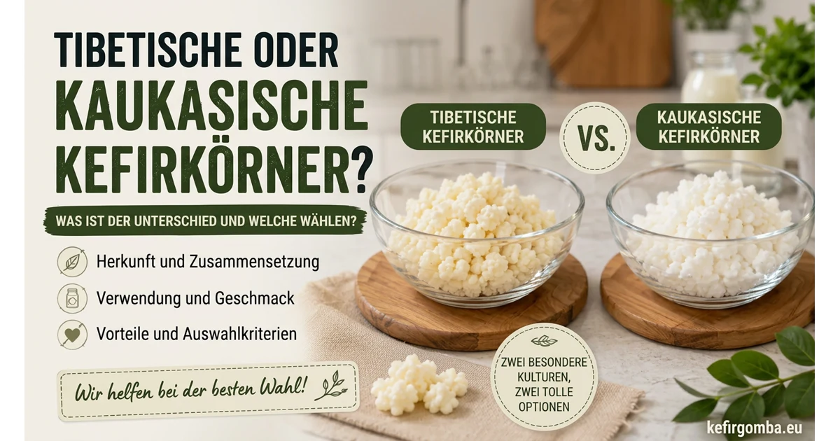 Tibetische oder kaukasische Kefirkörner? – Was ist der Unterschied und welche sollten Sie wählen?