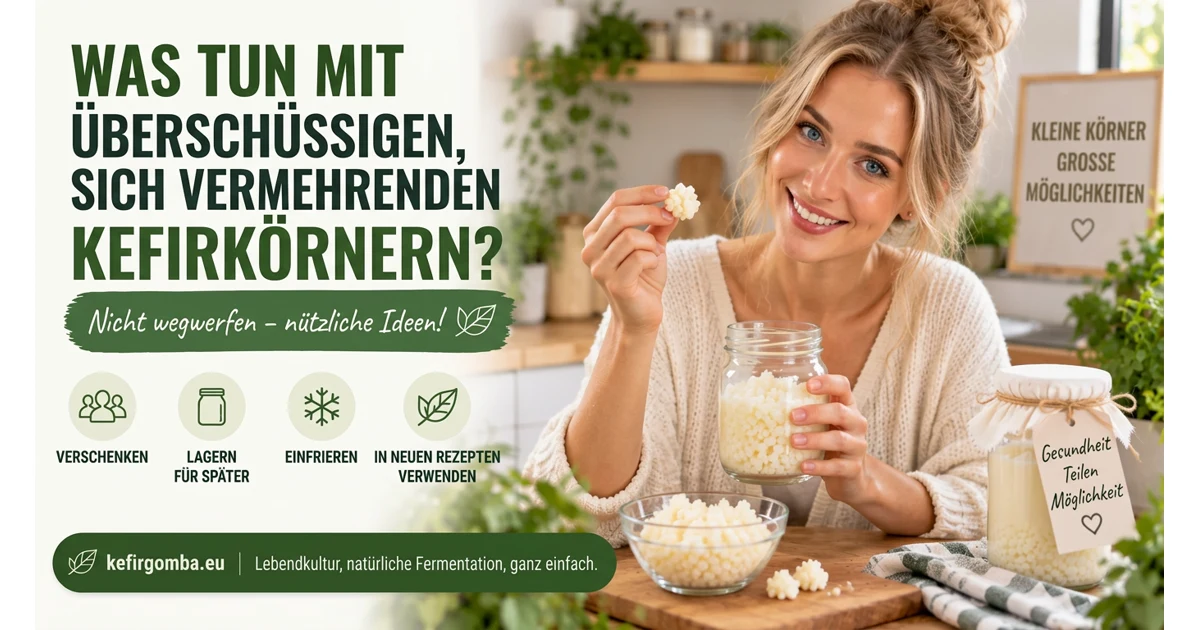 Was tun mit überschüssigen, sich vermehrenden tibetischen Kefirkörnern?